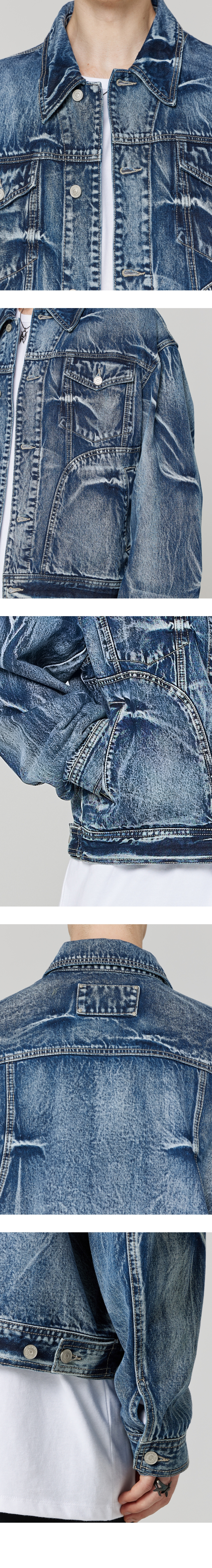 【MAISON MINED】23SS★ PINCH WIND DENIM TRUCKER MUSINSA | MAISON MINED PINCH WIND DENIM TRUCKER BLUE