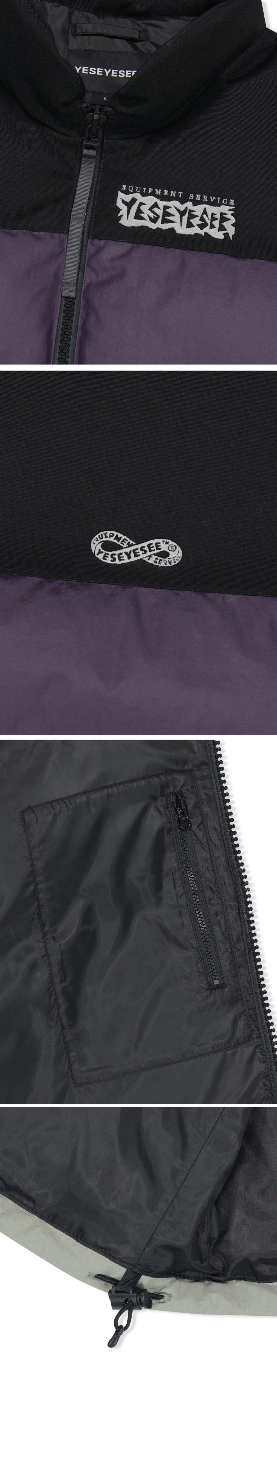 Hooligans Down Vest Purple 상세 이미지 2