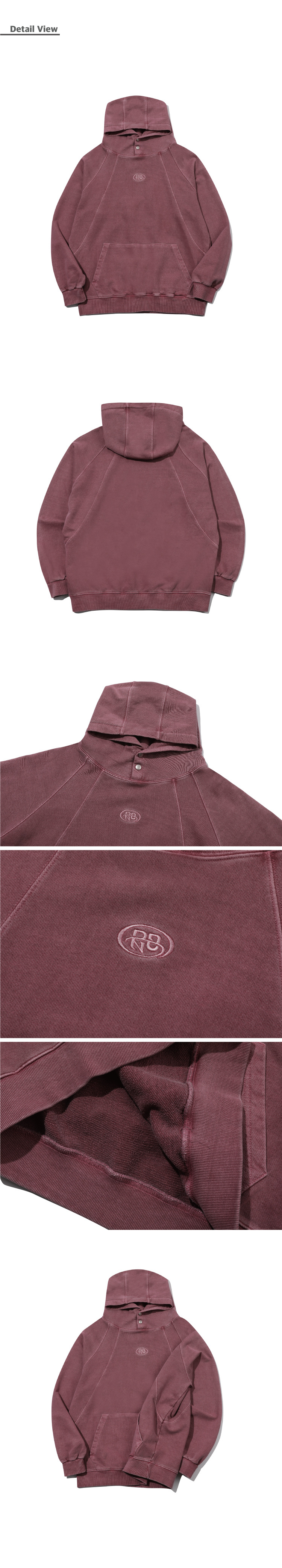 MUSINSA | CPGN STUDIO CP Pigment Snap Hoodie Dusty Pink