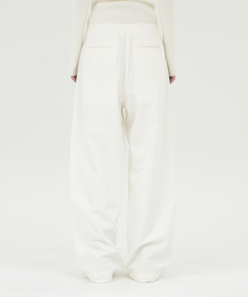W High Waisted Chino Pants, White