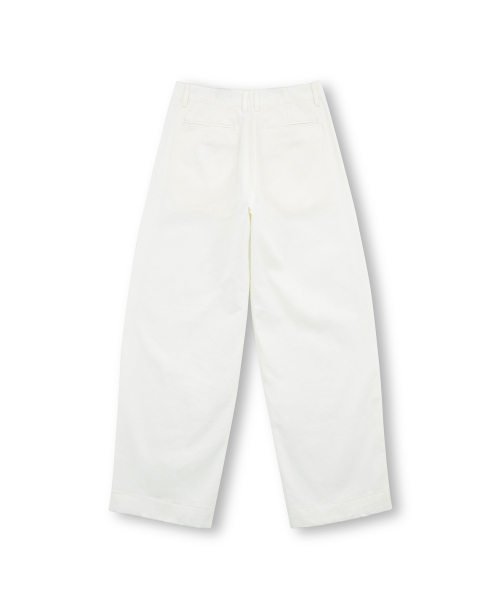 W High Waisted Chino Pants, White