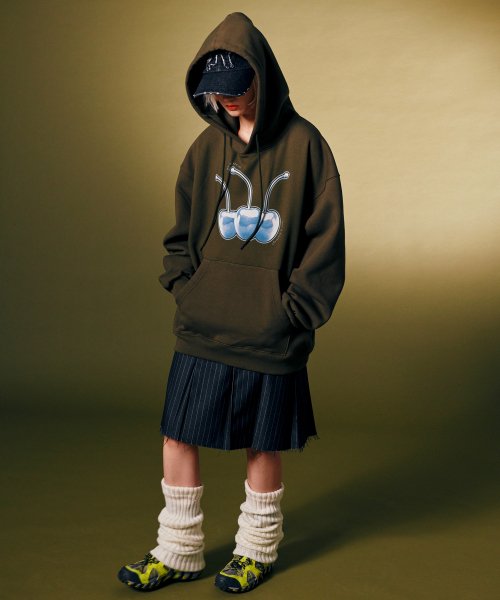 W.N.D CHERRY HOODIE [KHAKI]