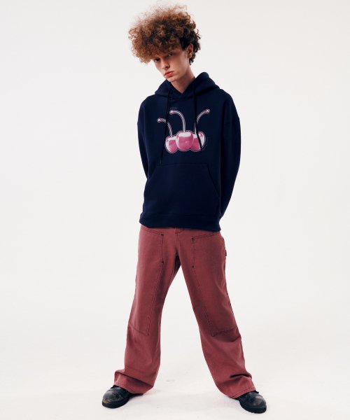 W.N.D CHERRY HOODIE [NAVY]