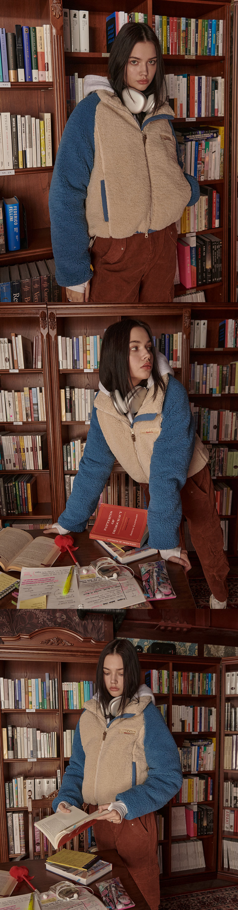 MUSINSA | BITTERCELLS Ciel Fleece Jacket-Blue