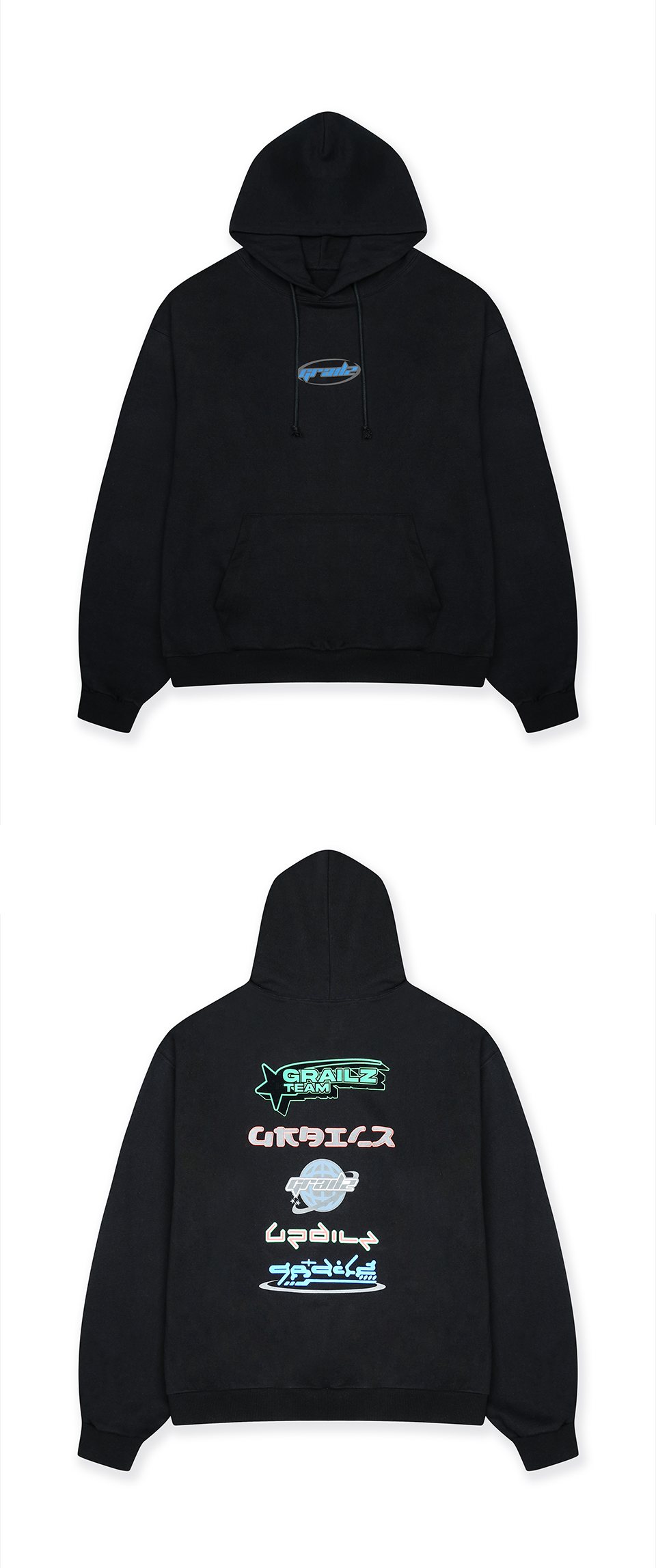 【GRAILZ】IGEN MULTI LOGO HOODIE [BLACK] MUSINSA | GRAILZ IGEN MULTI LOGO HOODIE [BLACK]