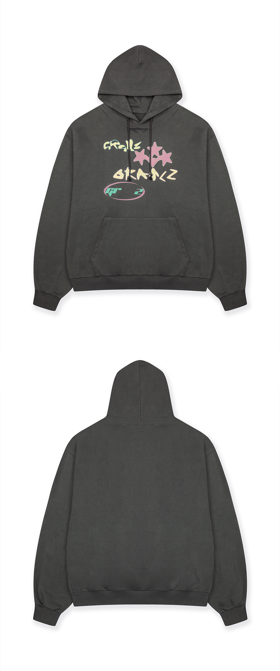 MUSINSA | GRAILZ LUCKY STAR HOODIE [CHARCOAL]