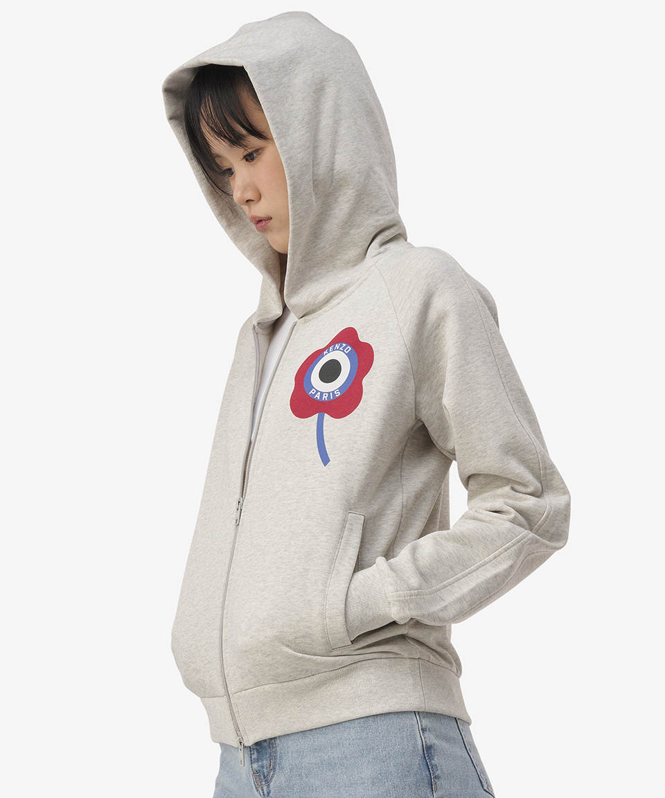 MUSINSA | KENZO Target Bokeh Print Zip-Up Hoodie - Pale Gray