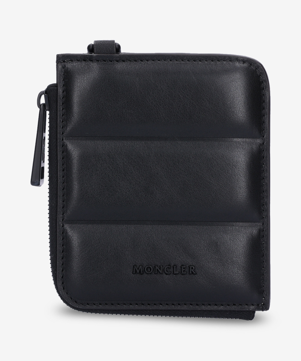 MONCLER フラットウォレットスモール　イエローL型　ストラップ付き MONCLER フラットウォレットスモール イエローL型 ストラップ