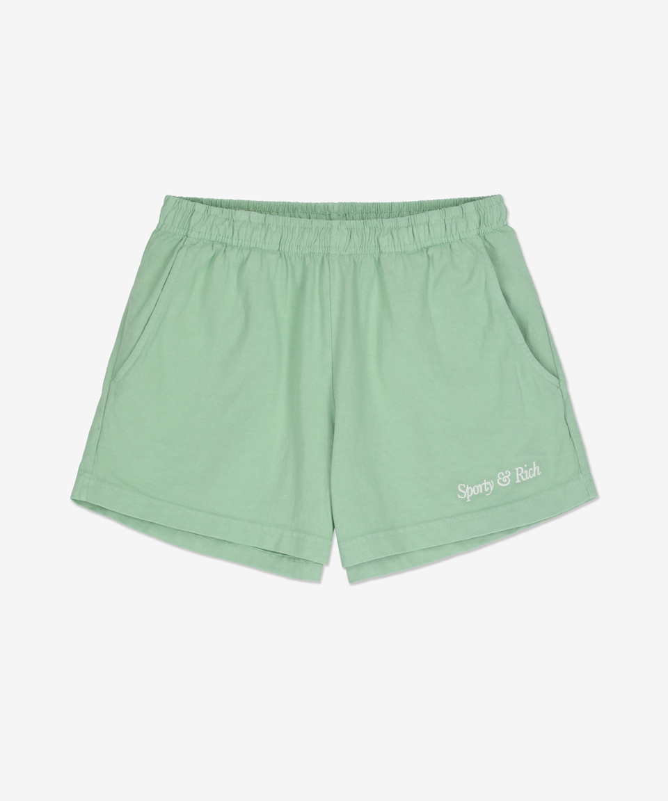 ショートパンツ Sporty & Rich Women's ITALIC DISCO Shorts SH862JD MUSINSA | SPORTY&RICH Italic Logo Embroidery Disco Shorts