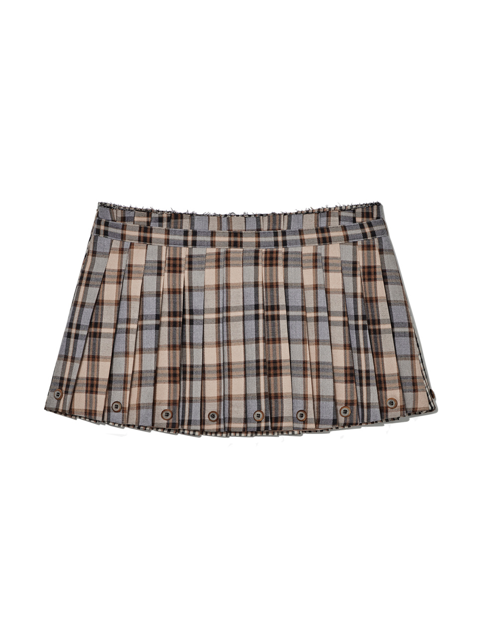 글로니(GLOWNY) RUSSELL PLAID MINI SKIRT (BROWN PLAID) - 사이즈
