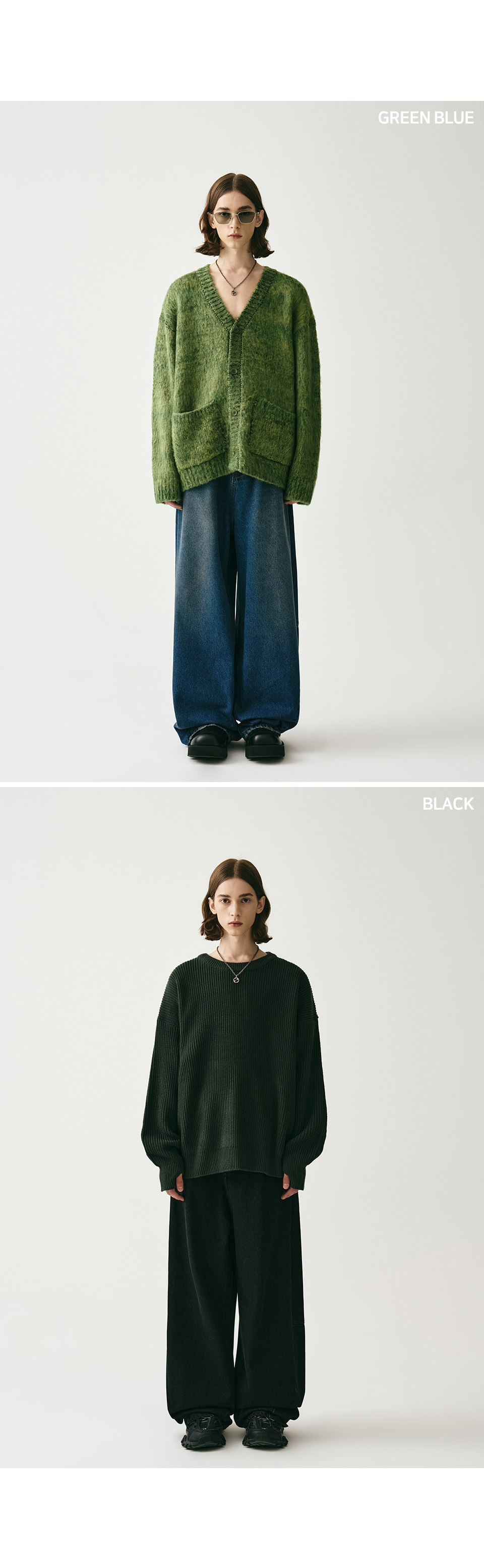 MUSINSA | AVANDRESS Dart Tapered Pants GREEN BLUE