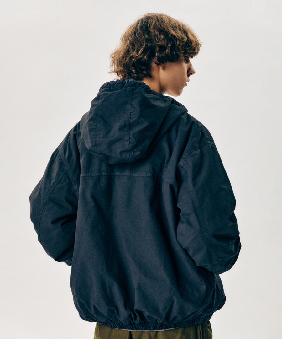 Overdyed Hooded Work Jacket Pigment Black 상세 이미지 16