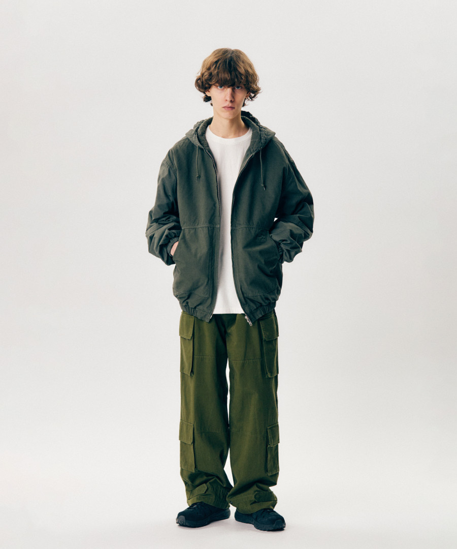 Overdyed Hooded Work Jacket Pigment Black 상세 이미지 10