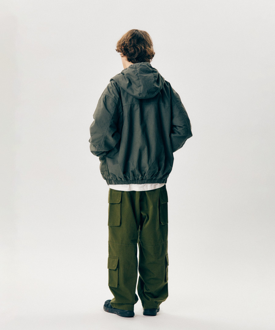 Overdyed Hooded Work Jacket Pigment Black 상세 이미지 12
