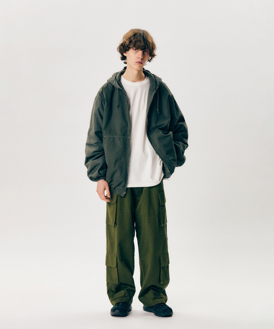 Overdyed Hooded Work Jacket Pigment Black 상세 이미지 9