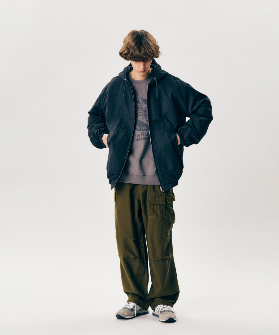 Overdyed Hooded Work Jacket Pigment Black 상세 이미지 14