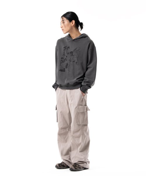 Pigment Cargo Pocket Pants (Gray)
