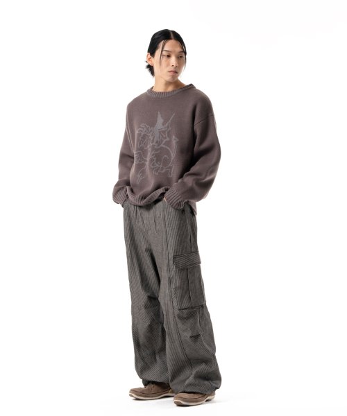 Devil Jacquard Knit (Brown)