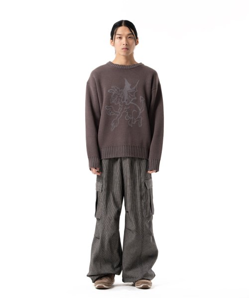 Devil Jacquard Knit (Brown)