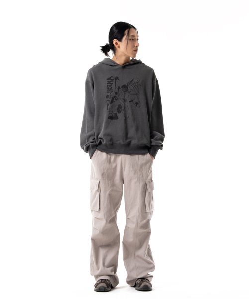 Pure Night Printed Hoodie (Dark Gray)