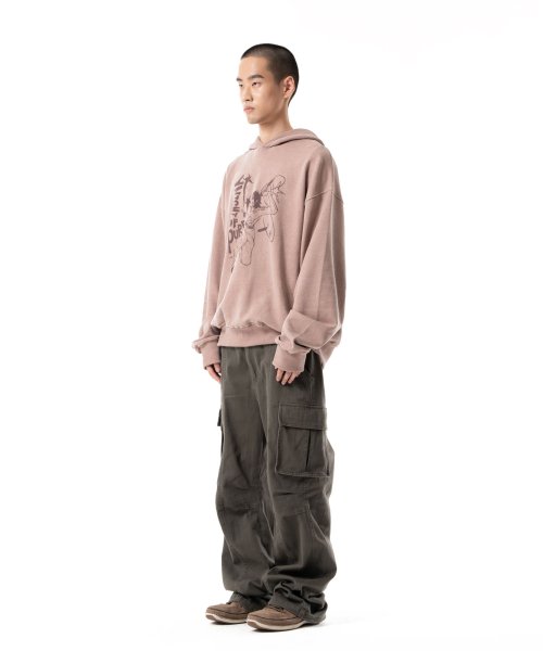 Pure Night Printed Hoodie (Brown)