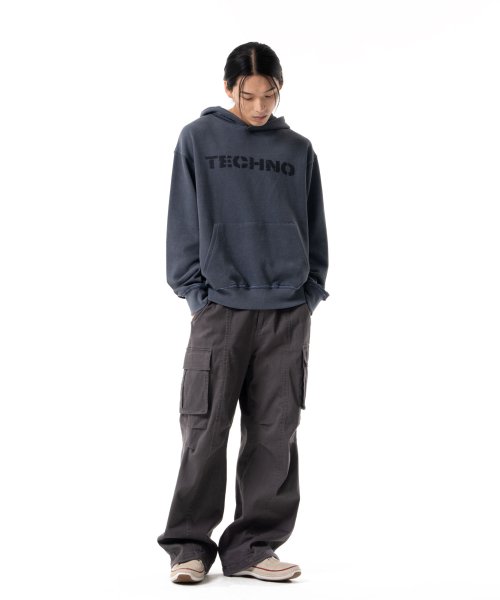 Techno Printed Hoodie (Blue)