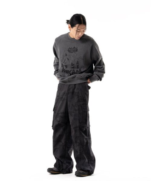 Freedom Printed Raglan Sweatshirt (Dark Gray)