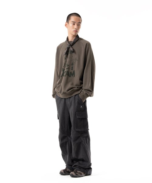 Freedom Printed Raglan Sweatshirt (Khaki)