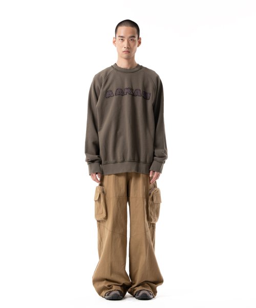 Logo Patch Raglan Sweatshirt (Khaki)