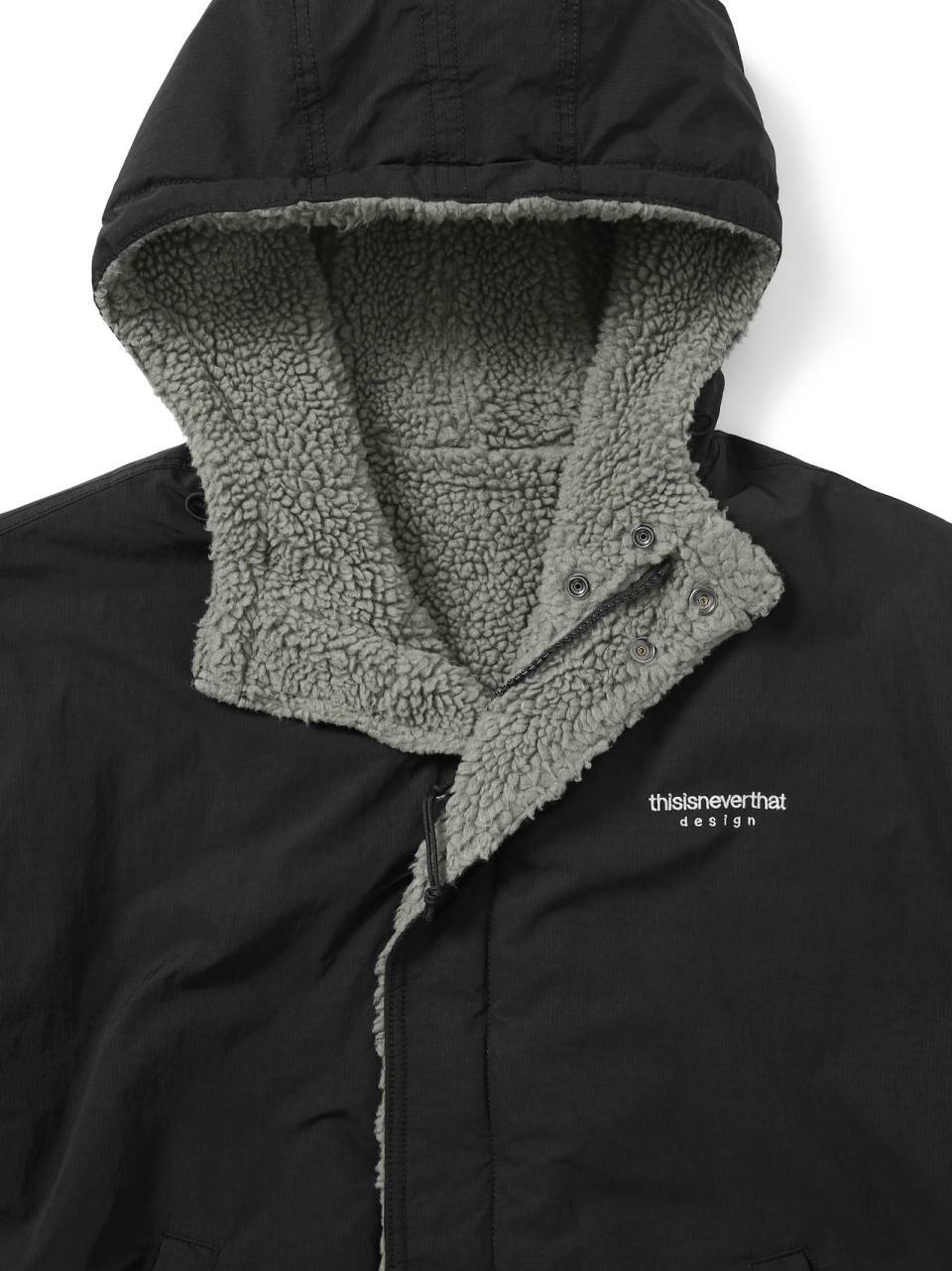 디스이즈네버댓(THISISNEVERTHAT) Reversible Sherpa Jacket Black