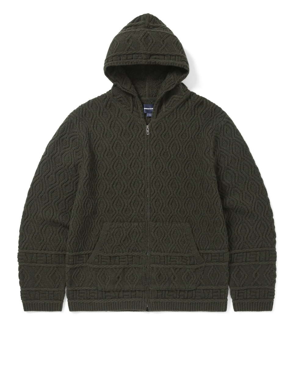 Cable Knit Zip Hoodie Olive - 감도 깊은 취향 셀렉트샵 29CM