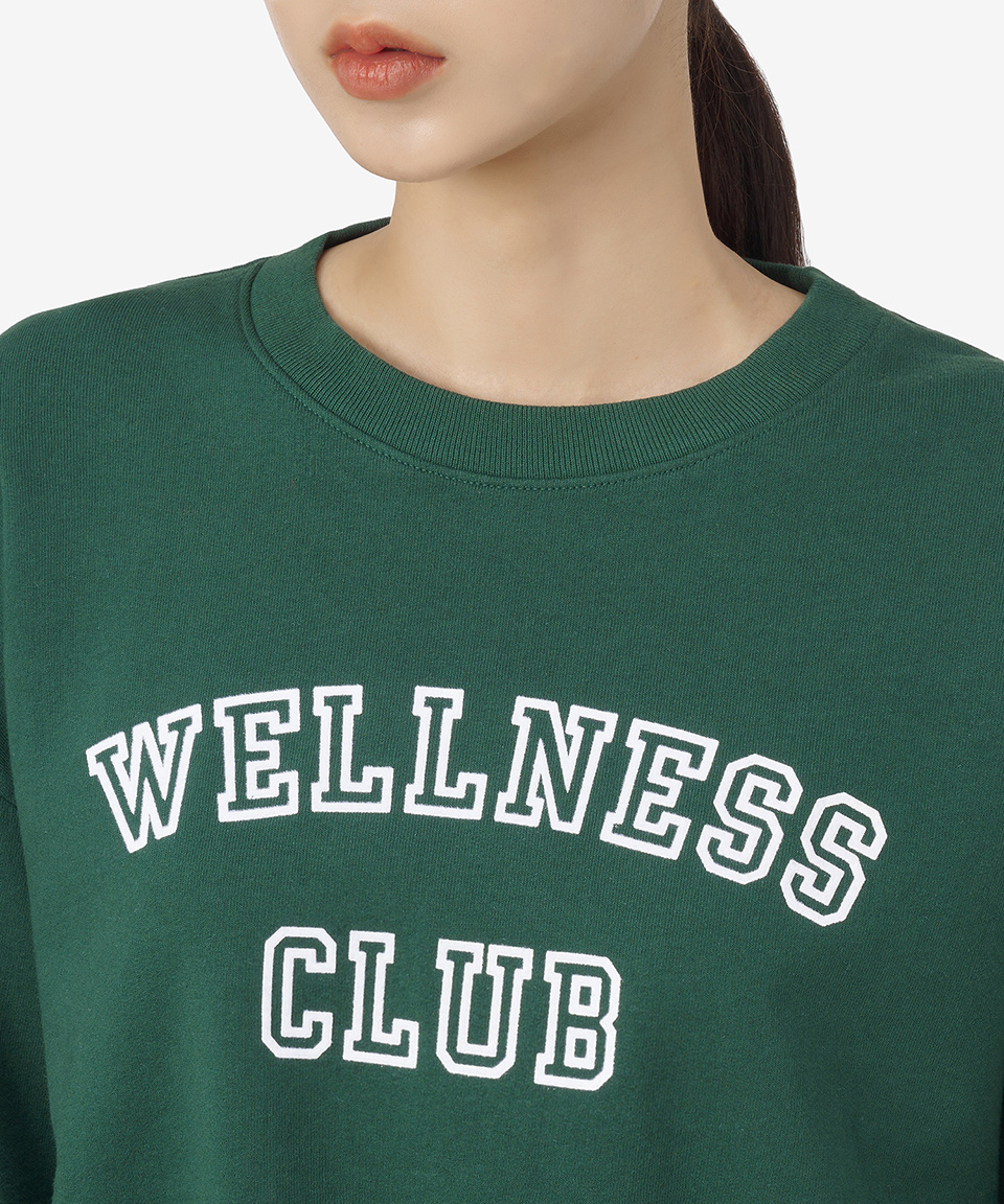 MUSINSA公式 | SPORTY&RICH Wellness Club Flock Cropped Crew