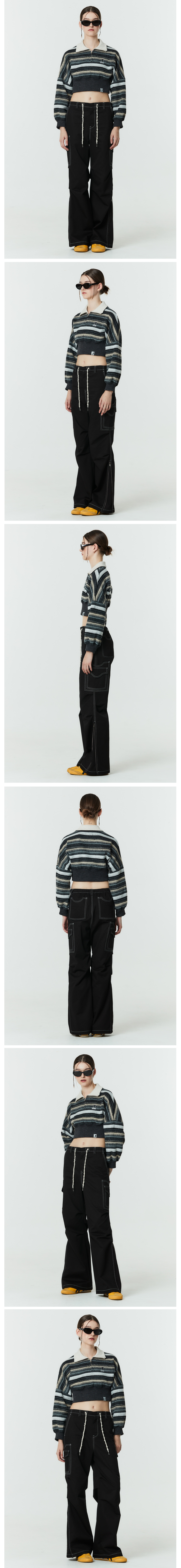 [ WOMAN ] KNIT STRIPE HALF ZIP-UP 상세 이미지 2