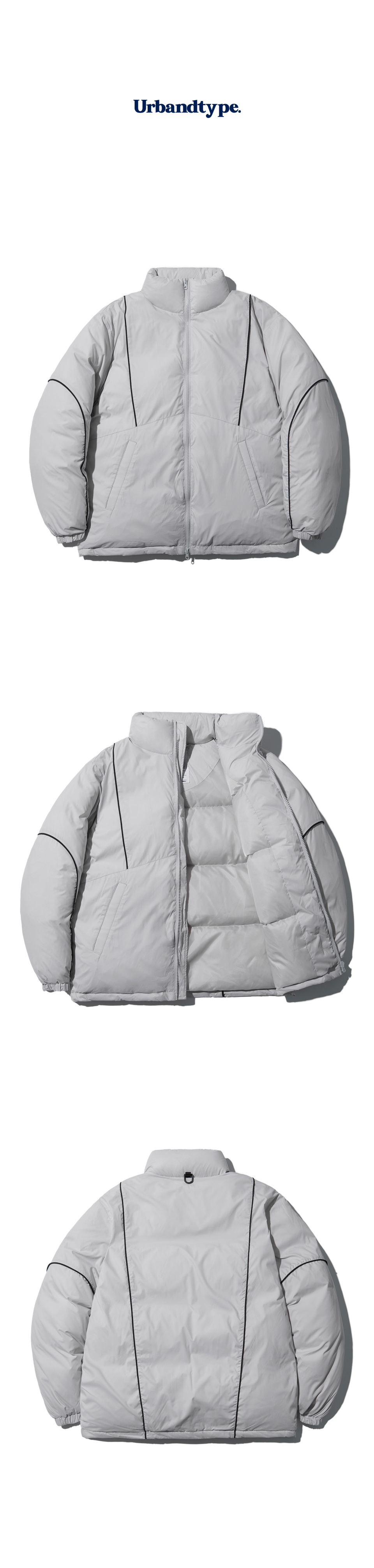 MUSINSA | URBANDTYPE Piping Duck Down Padding_Light Gray_OL254 MUSINSA | URBANDTYPE Piping Duck Down Padding_Light Gray_OL254