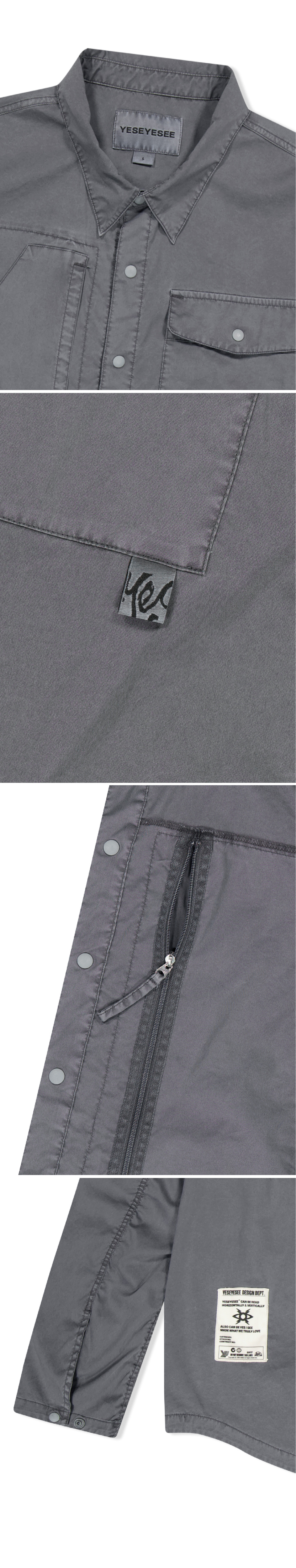 Dyed Explorer Shirt Charcoal