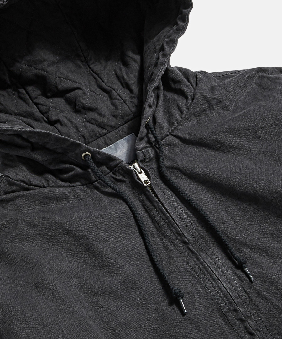 Overdyed Hooded Work Jacket Pigment Black 상세 이미지 21