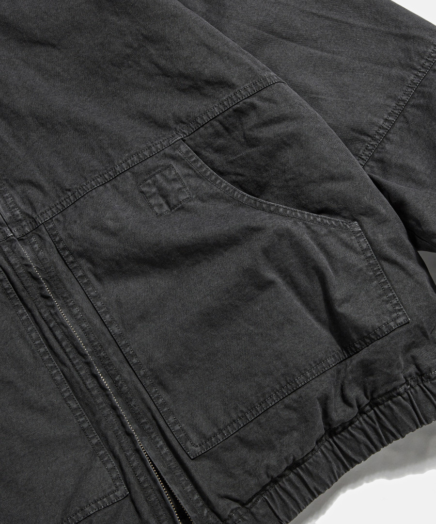 Overdyed Hooded Work Jacket Pigment Black 상세 이미지 24