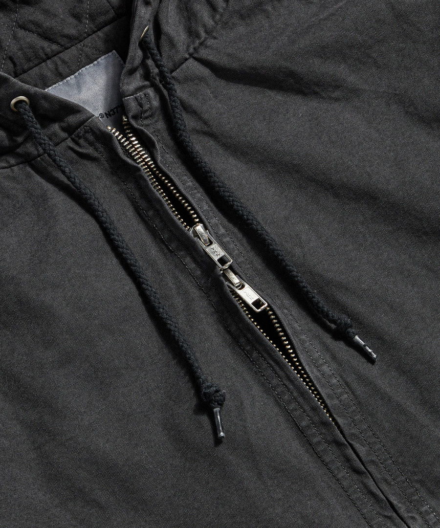 Overdyed Hooded Work Jacket Pigment Black 상세 이미지 22