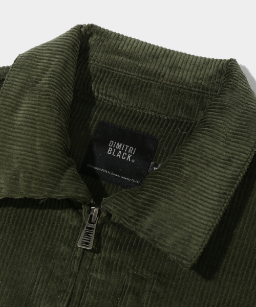 2WAY CROPPED CORDUROY DRIZZLER JACKET_OLIVE