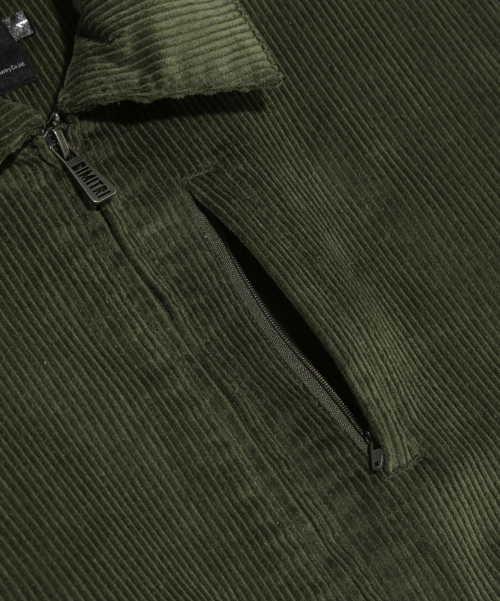 2WAY CROPPED CORDUROY DRIZZLER JACKET_OLIVE