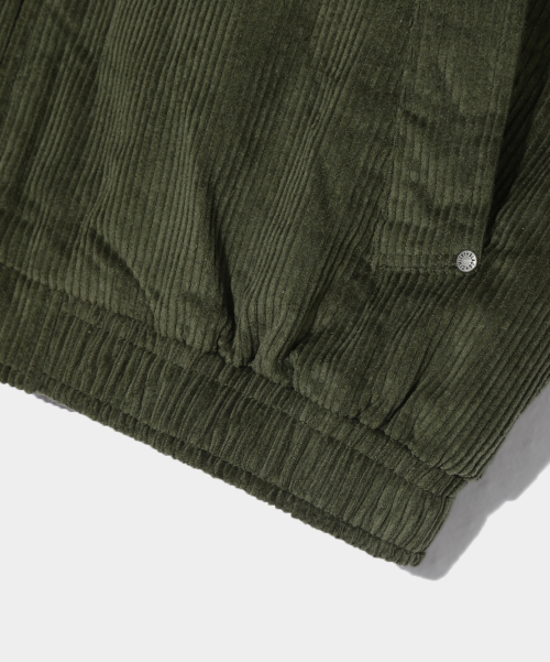 2WAY CROPPED CORDUROY DRIZZLER JACKET_OLIVE