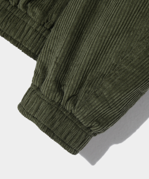 2WAY CROPPED CORDUROY DRIZZLER JACKET_OLIVE