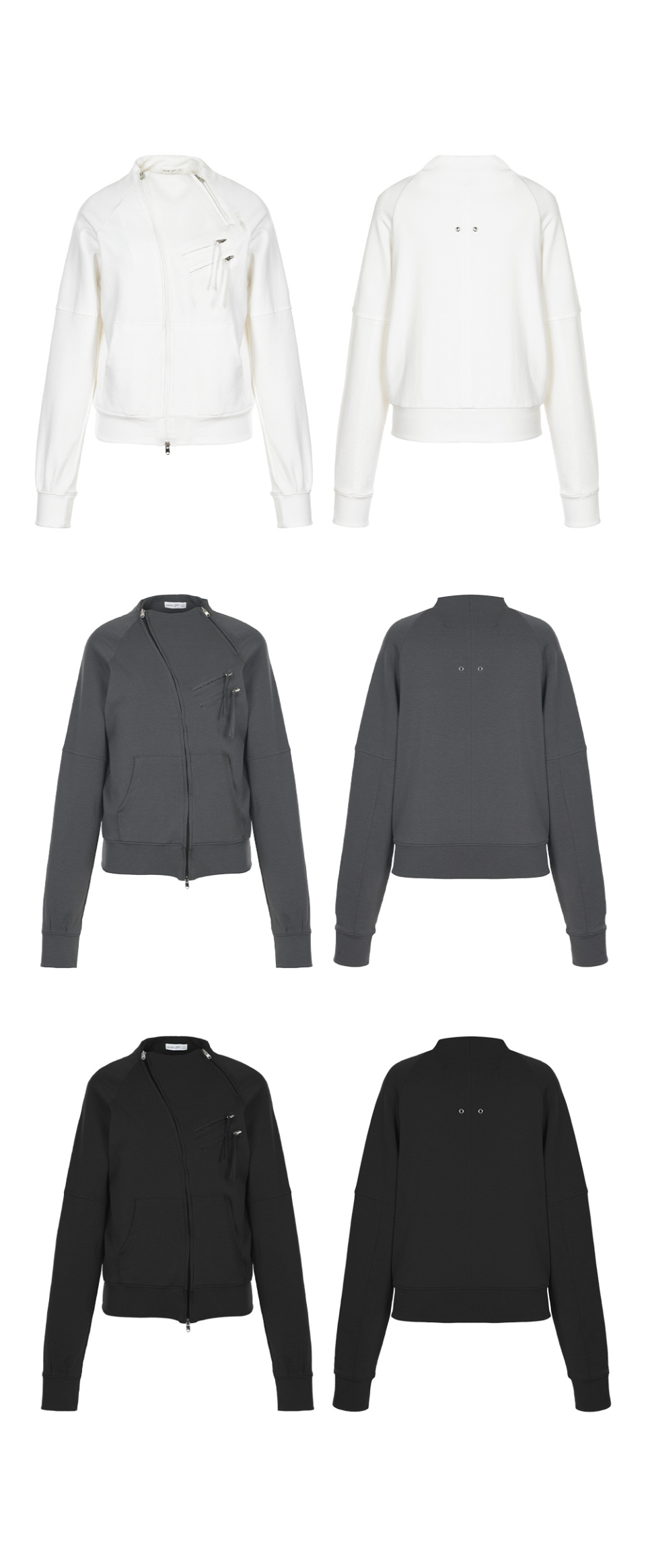 MUSINSA公式 | NACHE ZIP DETAIL TRACK JERSEY CHARCOAL