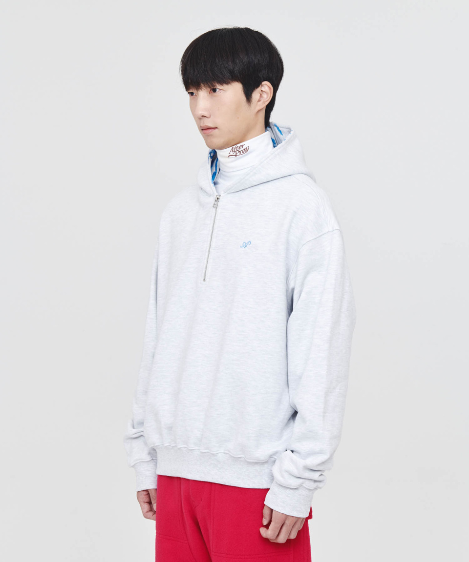 スウェット・トレーナー AFTER PRAY Half zip-up pullover hoodie sweatshirt melange gr MUSINSA | AFTER PRAY Half Zip Up Pullover Hoodie Sweatshirt