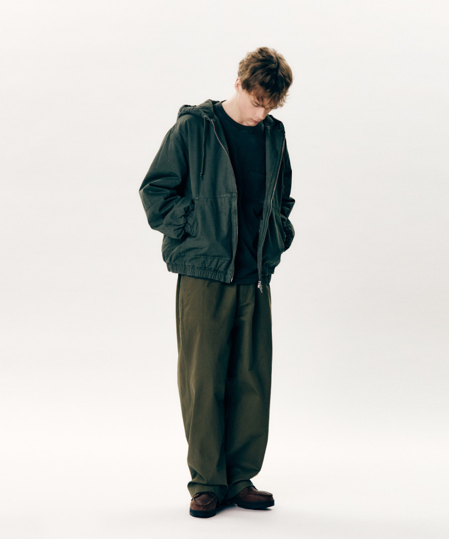 Overdyed Hooded Work Jacket Pigment Black 상세 이미지 5