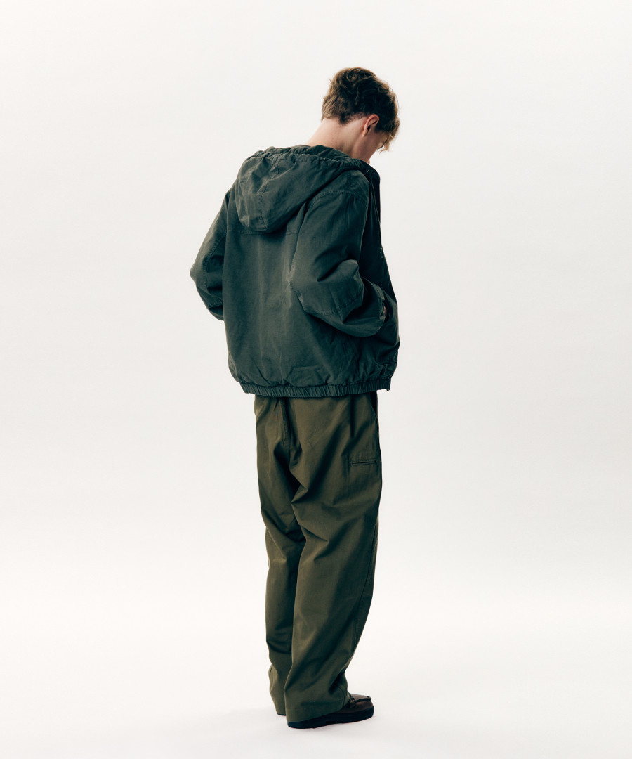 Overdyed Hooded Work Jacket Pigment Black 상세 이미지 4