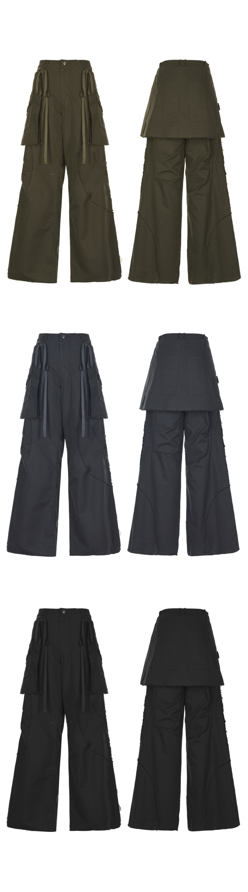 MUSINSA | NACHE 2-PIECE POCKET SKIRT PANTS (UNISEX) KHAKI