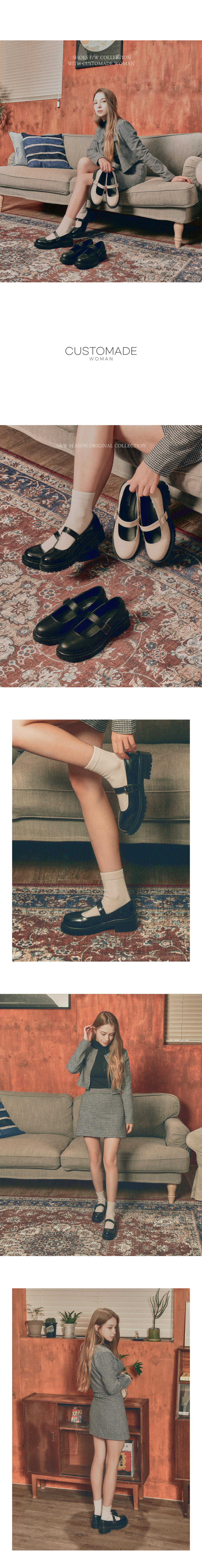 MUSINSA | CUSTOMADE WOMAN 4.5cm round toe chunky Mary Jane