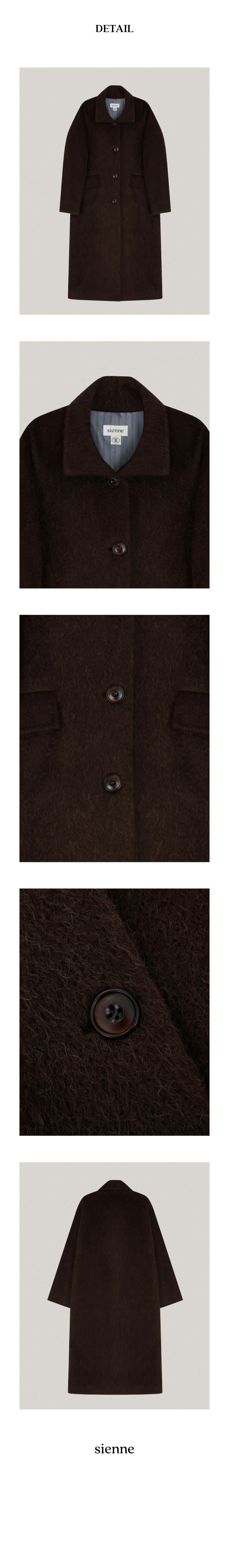MUSINSA公式 | SIENNE Alpaca Stitch Coat (Brown)