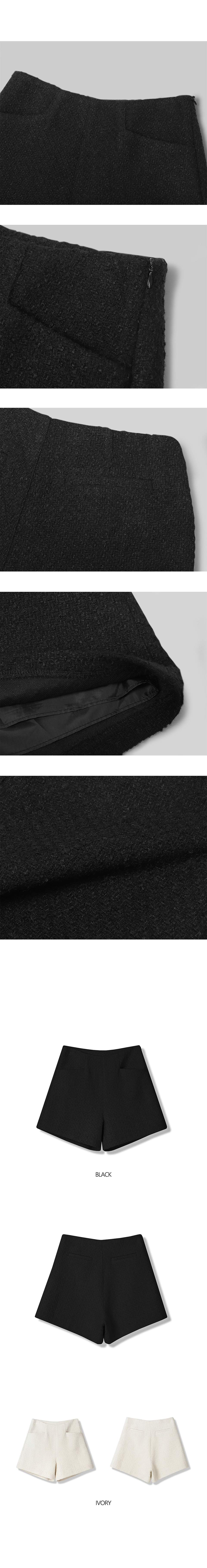 MUSINSA | AVANDRESS Sara Tweed Mini Shorts BLACK